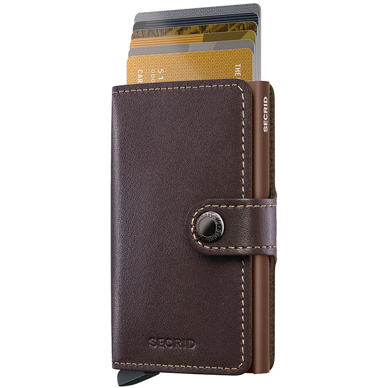 miniwallet original chocolate secrid wallet plånbok korthållare brun brown