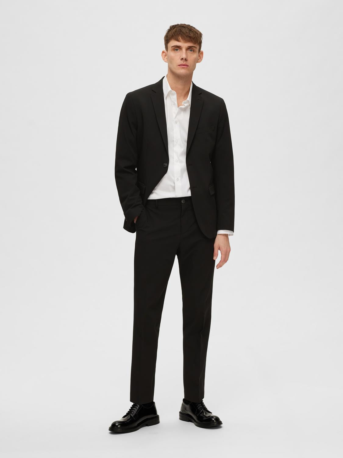 kavaj kostym selected homme liam flex blazer suit blazer stretch black svart student bröllop