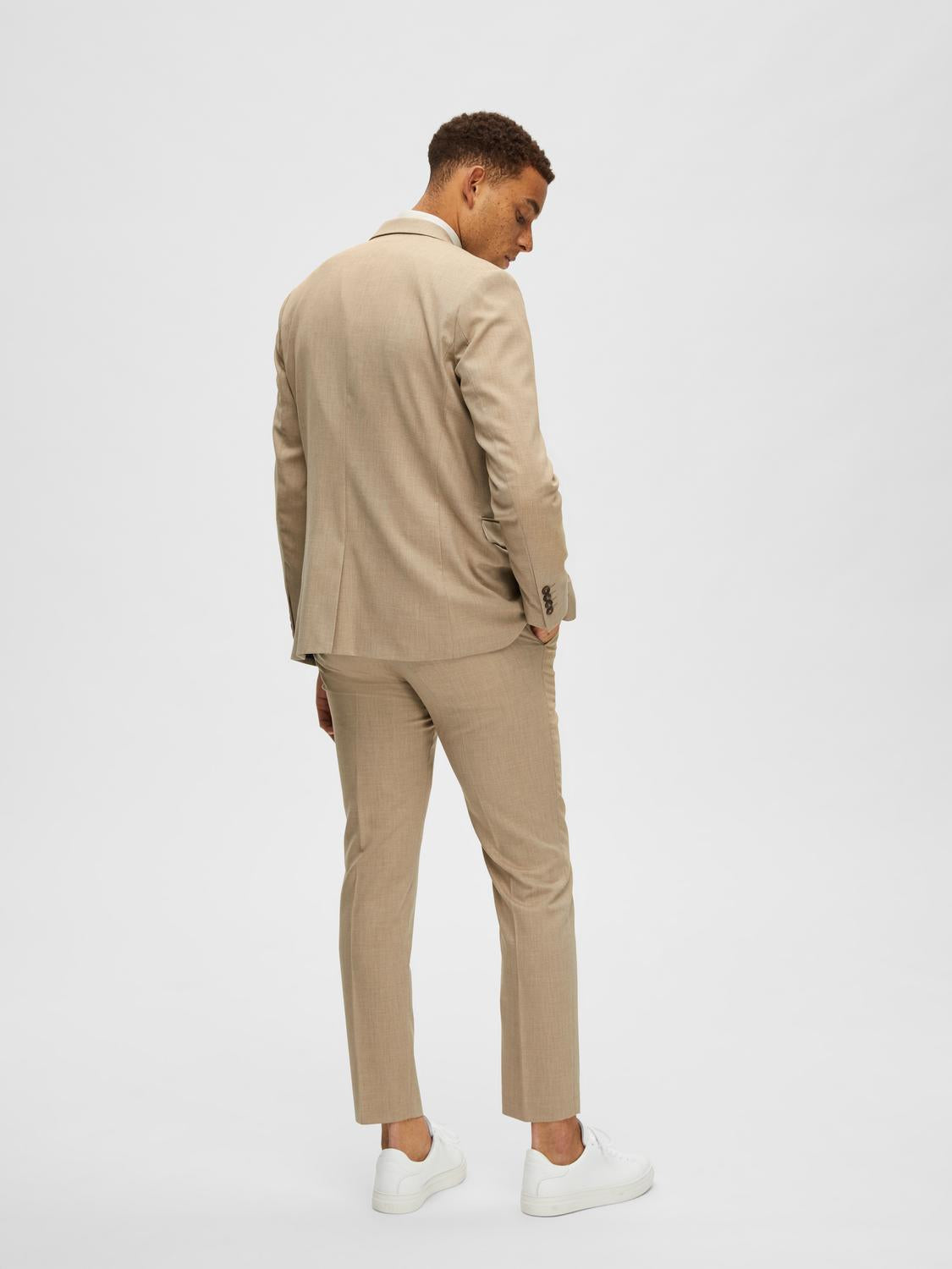 kavaj kostym selected homme neil blazer suit blazer sand beige student bröllop