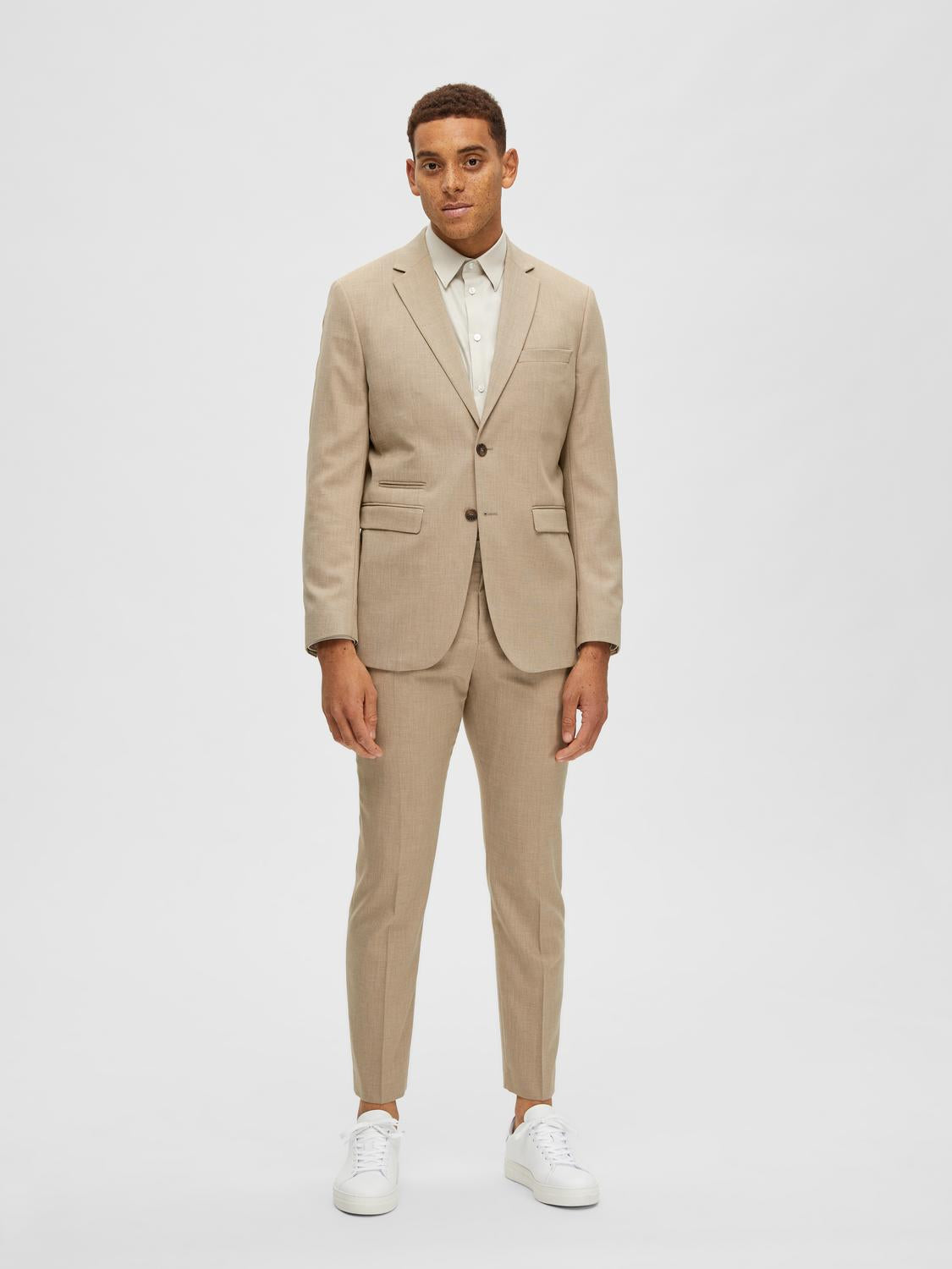 kavaj kostym selected homme neil blazer suit blazer sand beige student bröllop