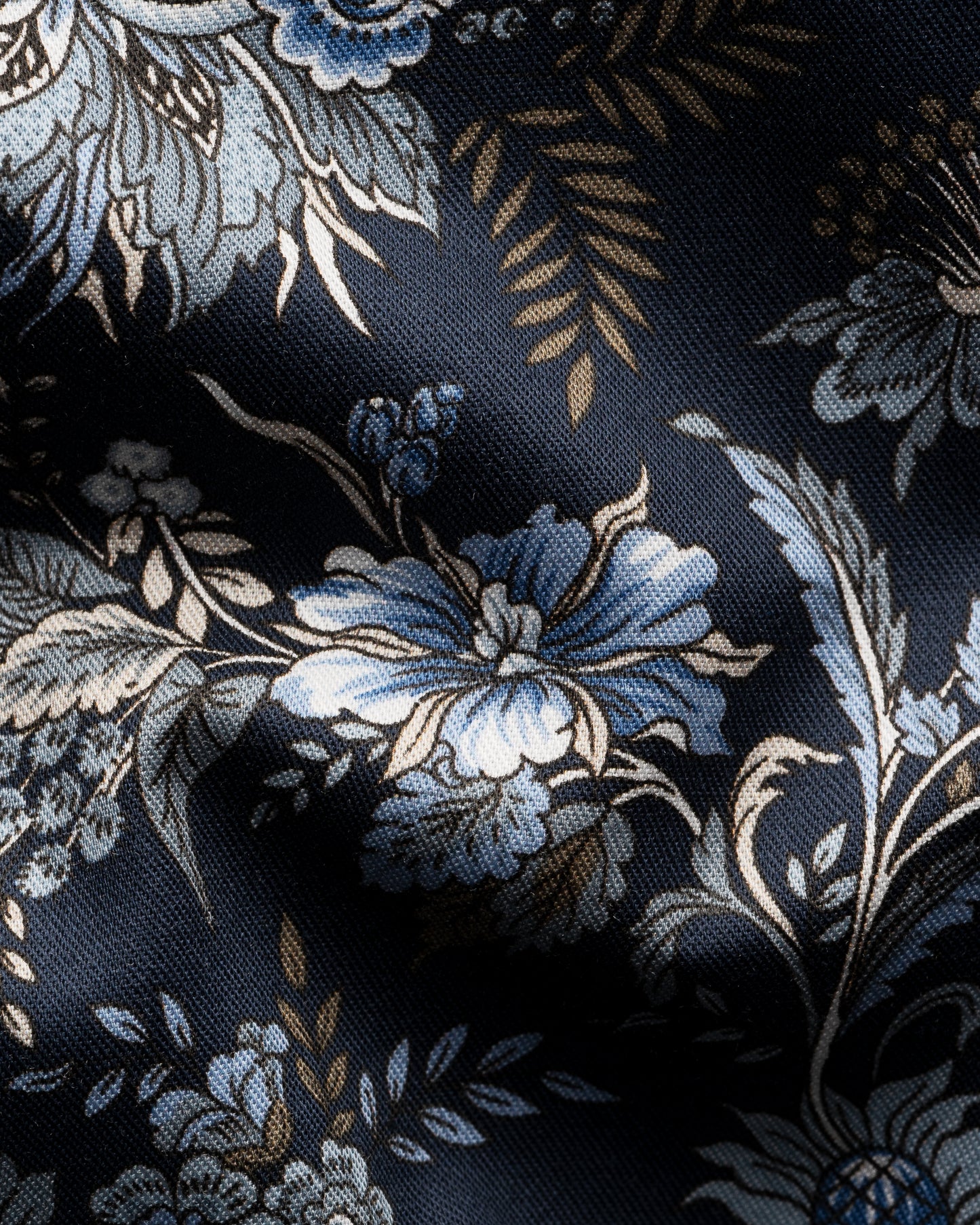 Slim Fit Floral Print Blue