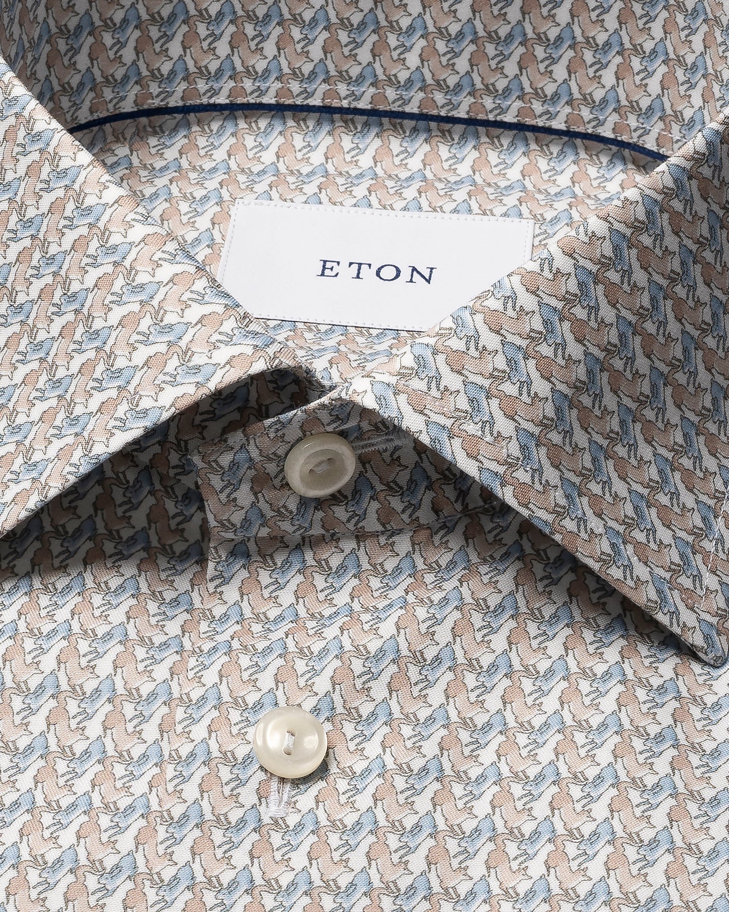 eton skjorta shirt slim fit micro motif rox rabbit