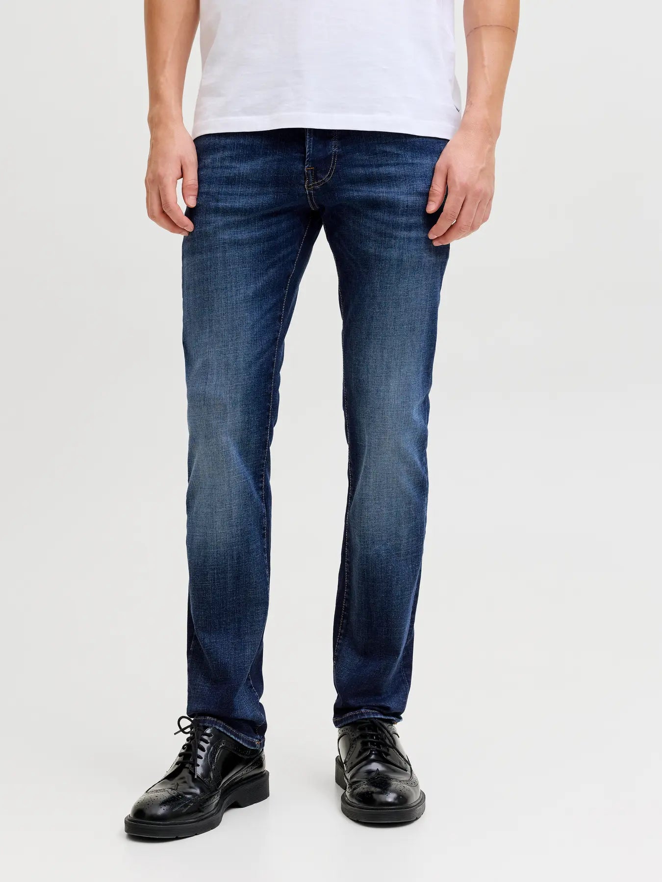jeans jack&jones jack Jones glenn jjicon 057 stretch slim fit denim blå jeans fri frakt stenungsund