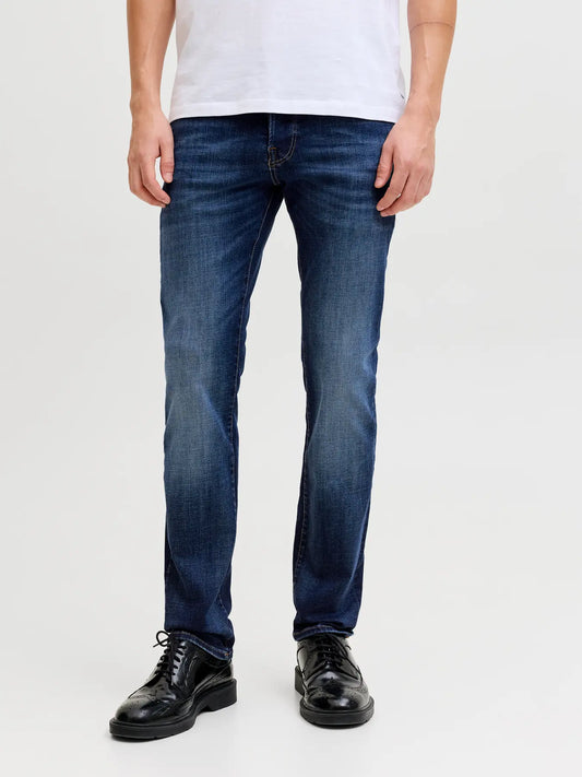 jeans jack&jones jack Jones glenn jjicon 057 stretch slim fit denim blå jeans fri frakt stenungsund