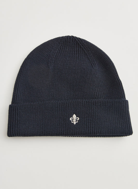 mössa morris wells beanie vinter mössa blue navy blå merino ull
