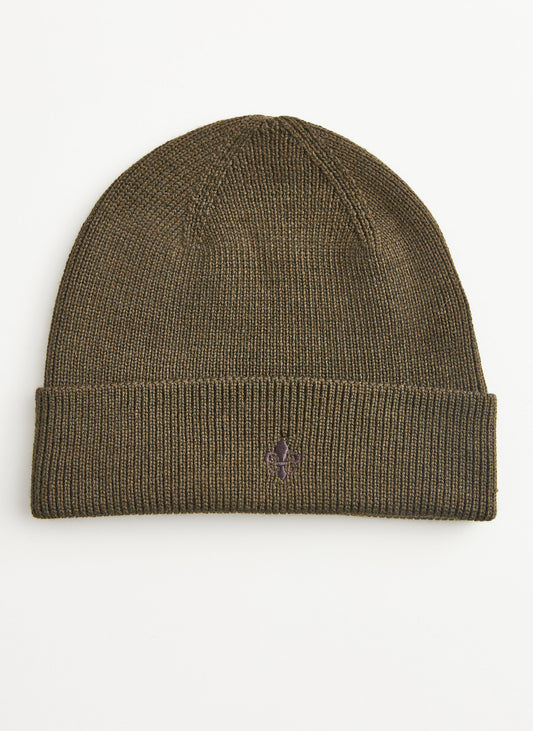 mössa morris wells beanie vinter mössa olive grön green merino ull