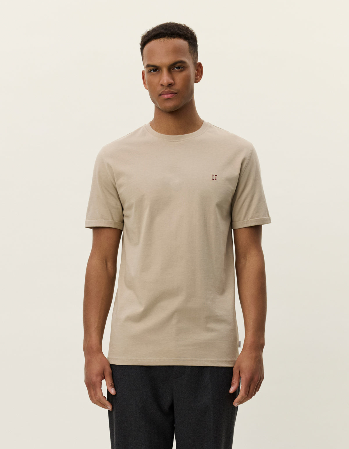 t-shirt tee nörregaard les deux tonal dark sand beige contrast norregaard
