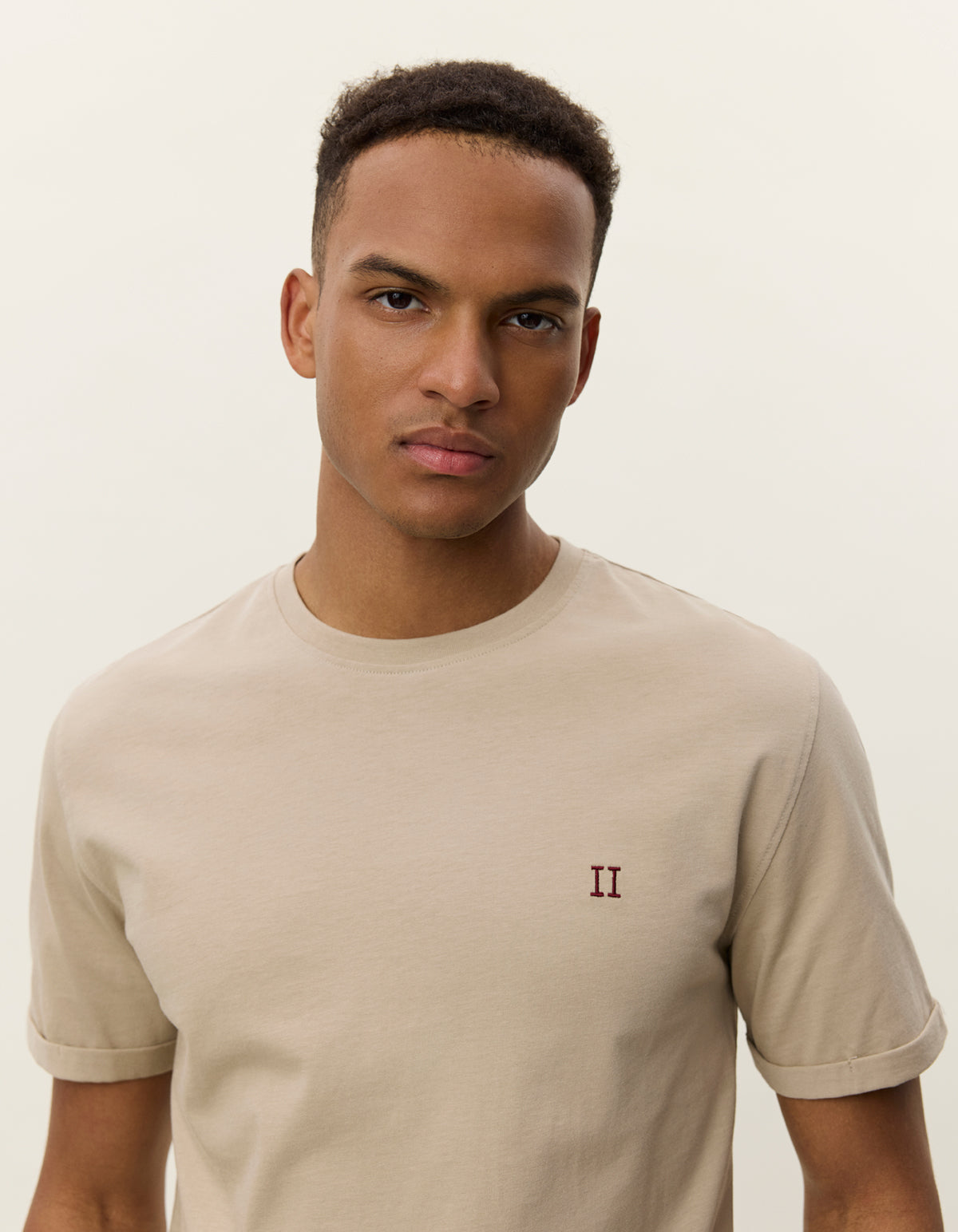 t-shirt tee nörregaard les deux tonal dark sand beige contrast norregaard