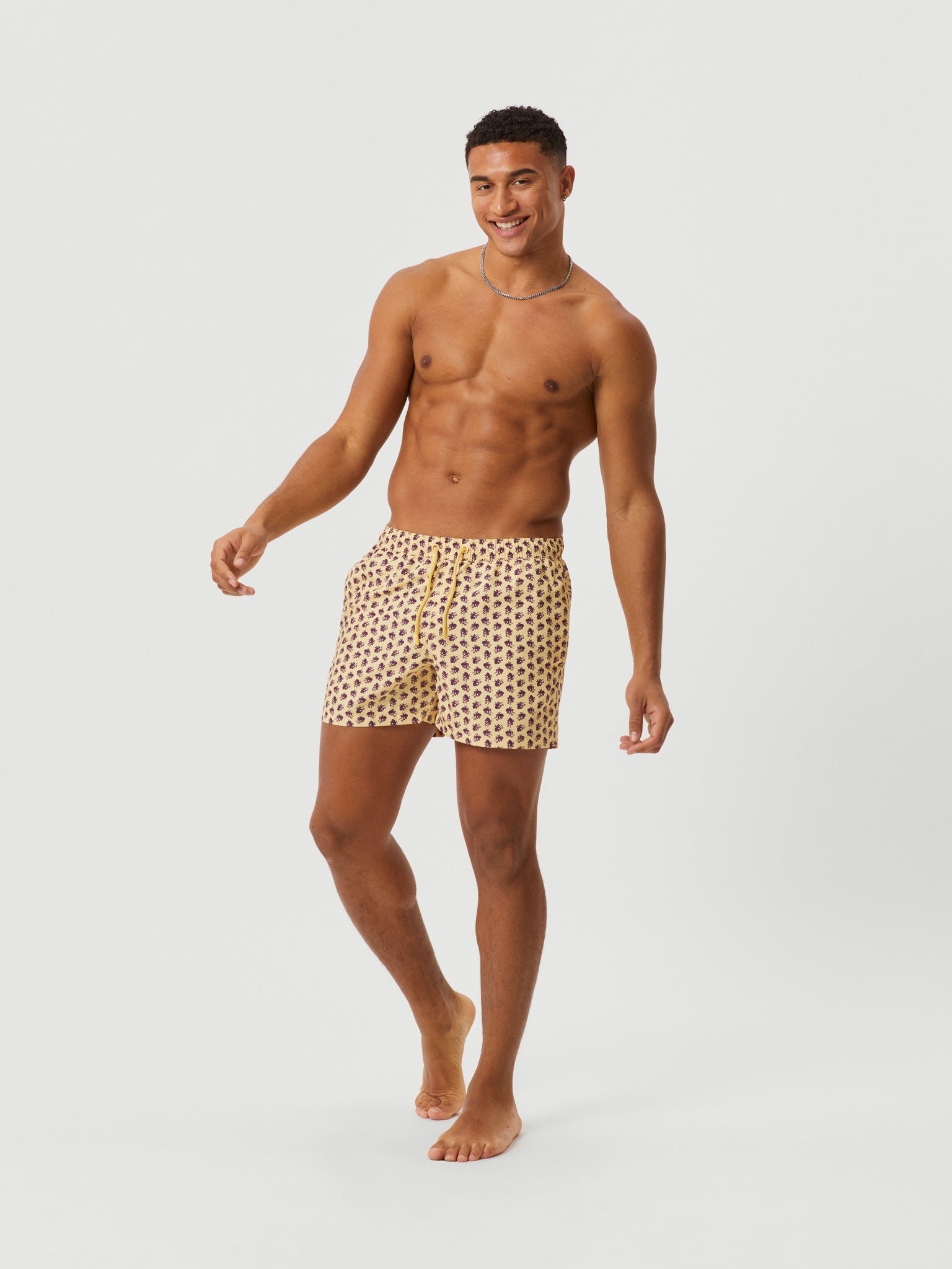 badbyxor swim shorts björn borg octo shorts mönstrade yellow gul