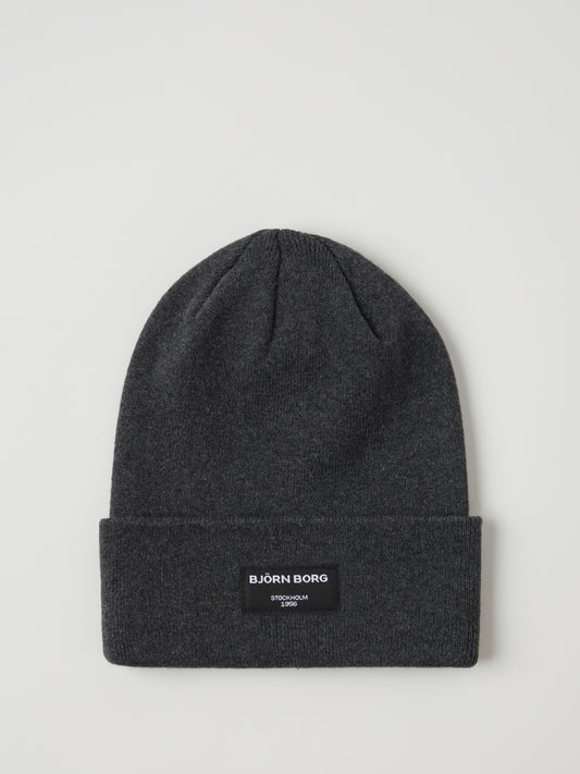 mössa björn borg beanie vinter mössa centre beanie grey melange grå