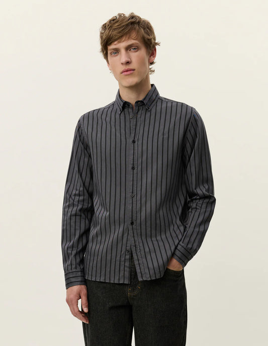 skjorta konrad les deux shirt randig button down krage bomull bröstficka gargoyle