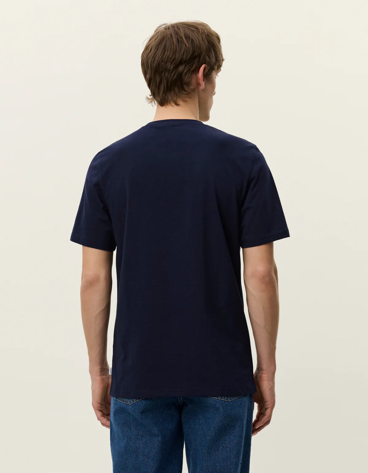 t-shirt les deux tee racing t-shirt navy blue blå logo ekologisk bomull regular fit