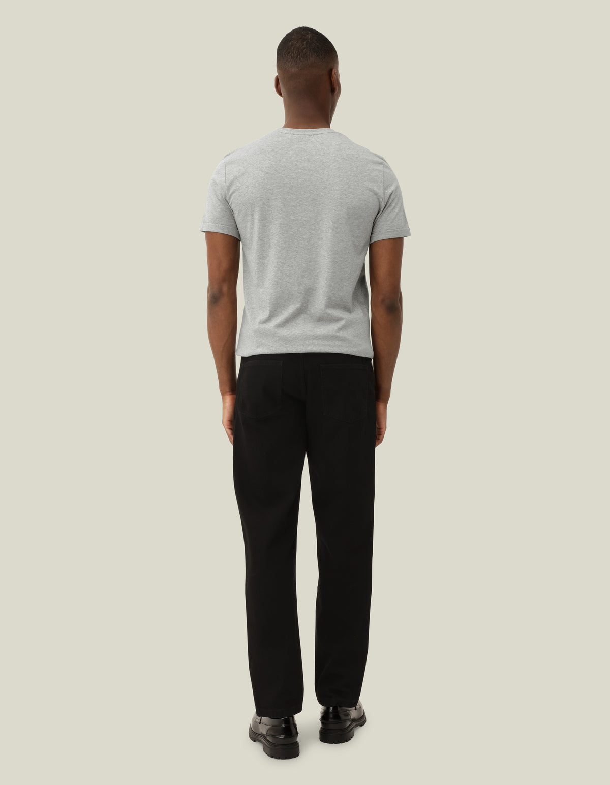 t-shirt tee les deux nörregaard tonal t-shirt grey mealnge grå bomull norregaard