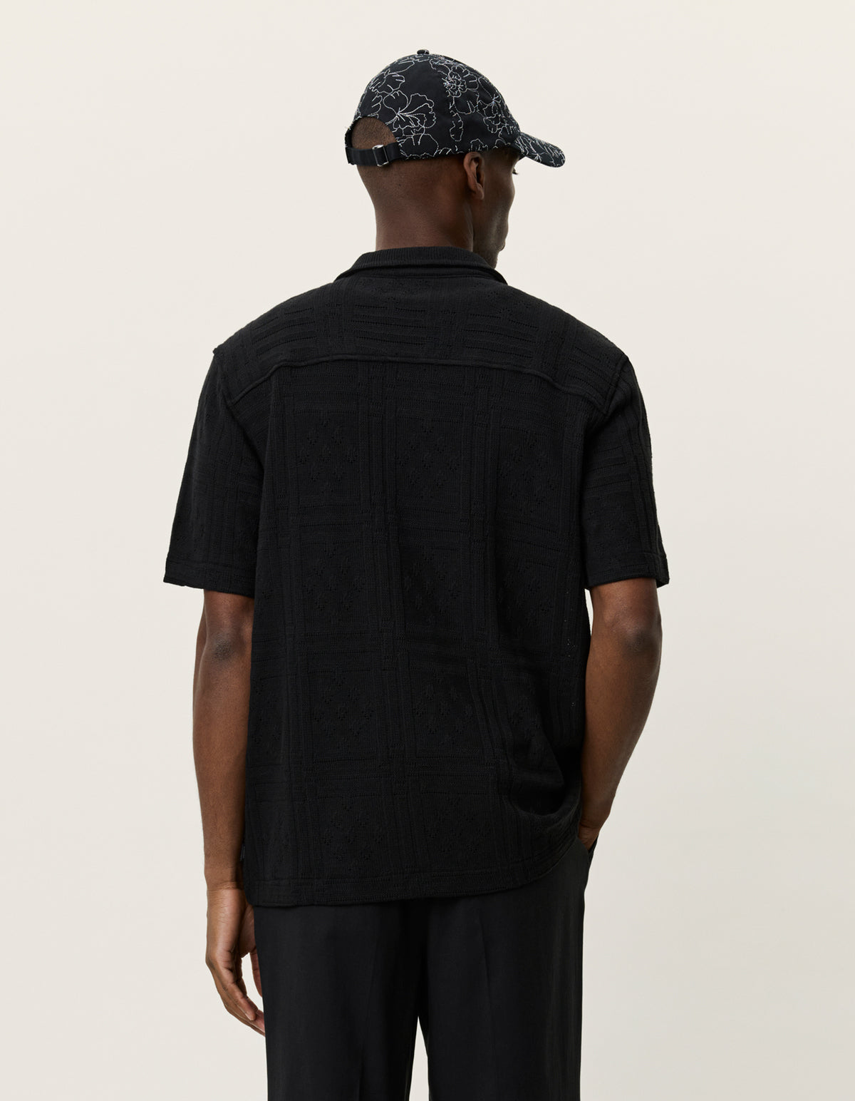 skjorta shirt les deux hector pointillé ss shirt black svart kortärm somar skjorta