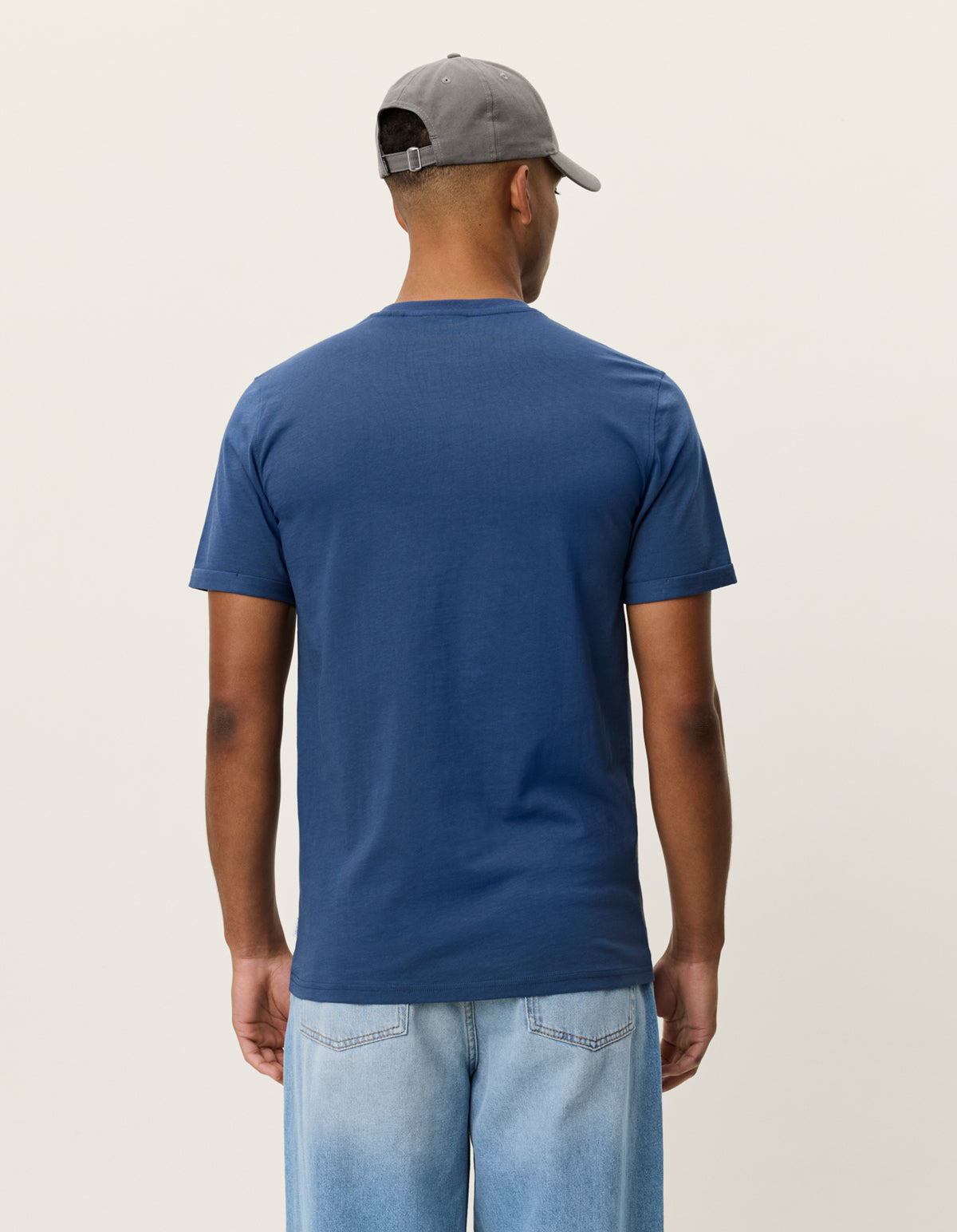 t-shirt tee norregaard contrast t-shirt les. deux dark denim blue blå