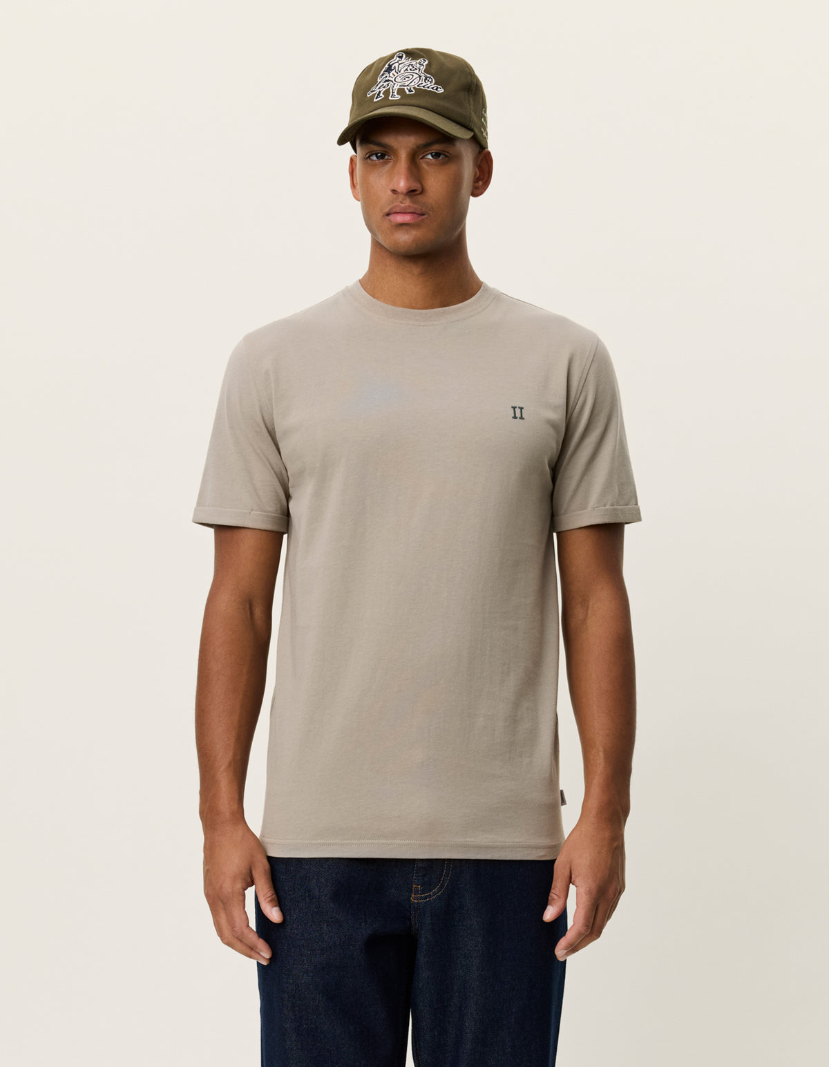 t-shirt tee norregaard contrast t-shirt les. deux Laurel oak sand