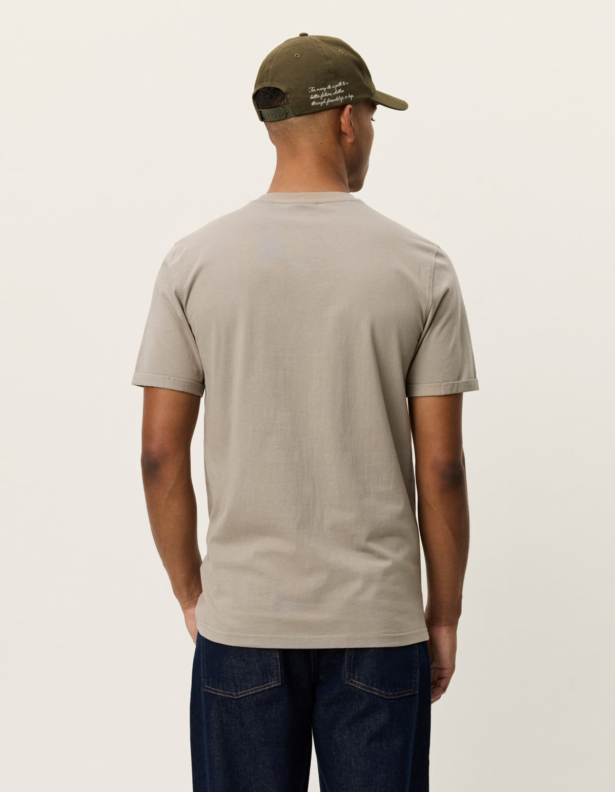 t-shirt tee norregaard contrast t-shirt les. deux Laurel oak sand