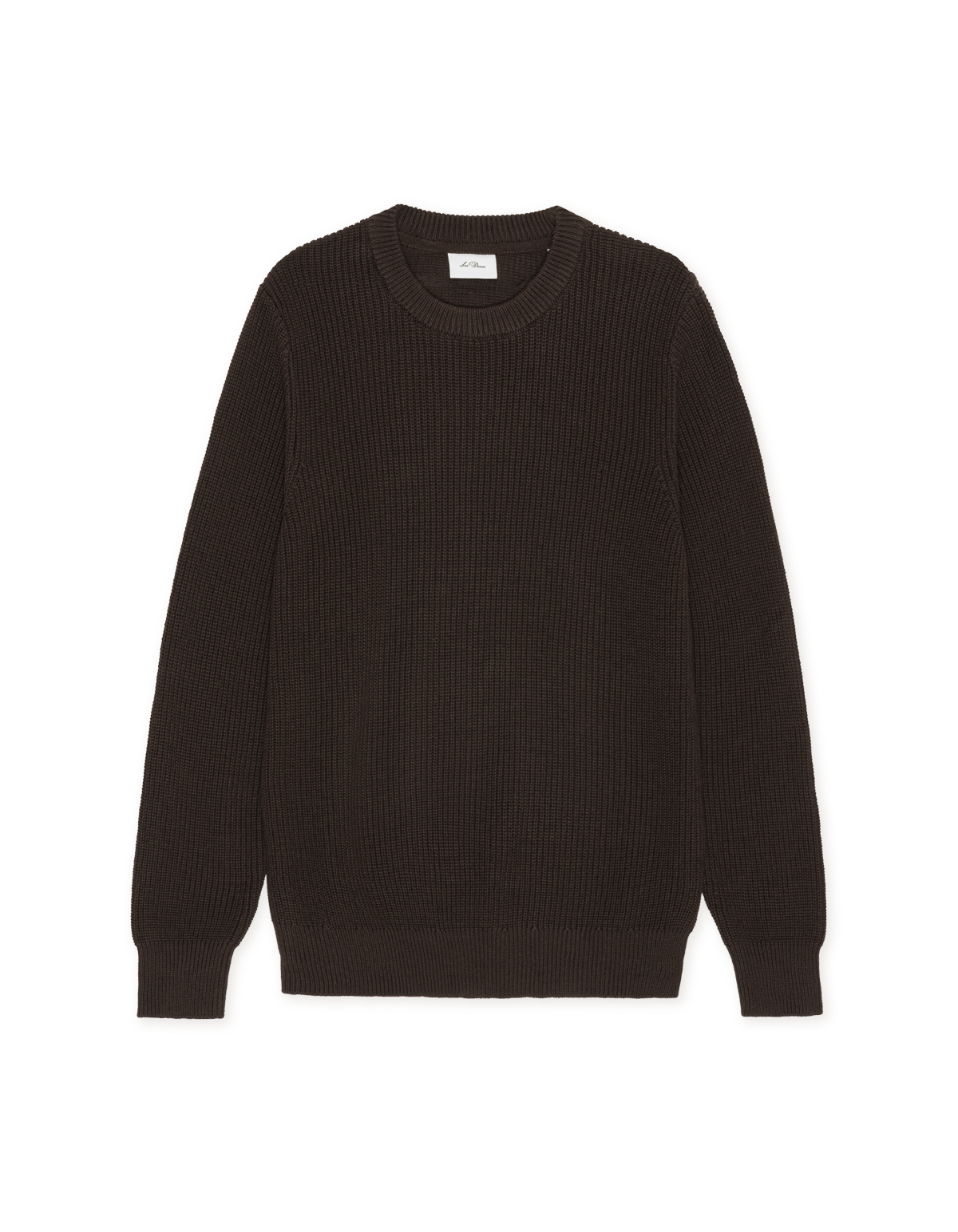 tröja sweater les deux rib crewneck knit mole brown brun stickad tröja fri frakt stenungsund