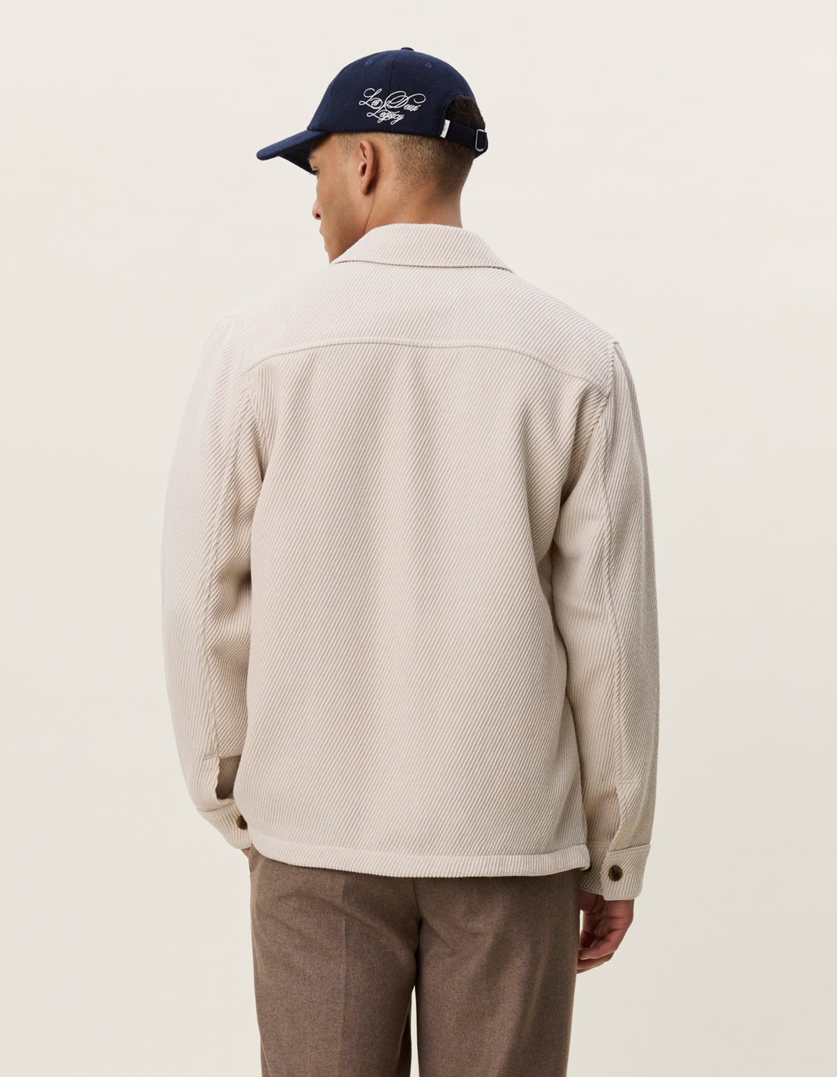 overshirt les deux twill wool overshirt överskjorta ivory sand offwhite bröstficka fri frakt stenungsund