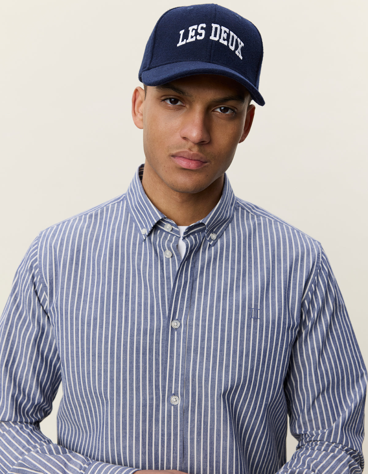 skjorta les deux shirt light oxford shirt blueprint randig button down fri frakt stenungsund
