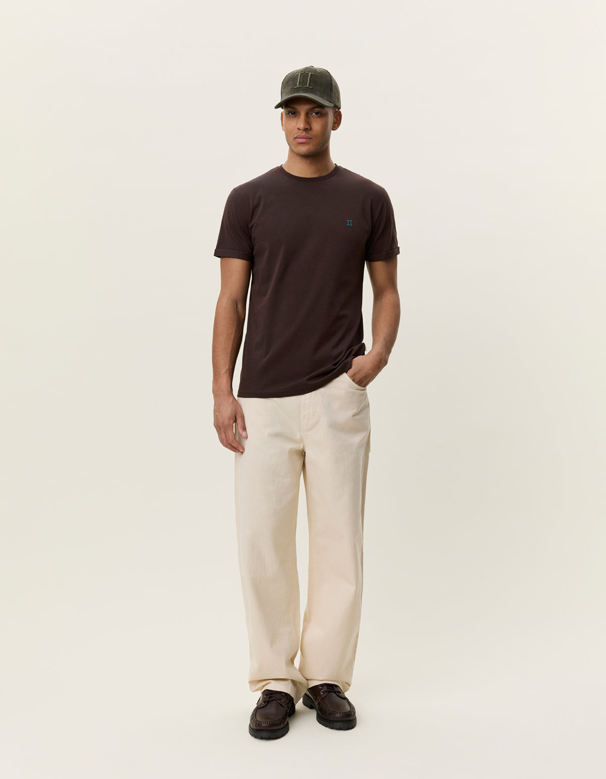 t-shirt tee les deux core t-shirt norregaard molè brown brun fri frakt stenungsund