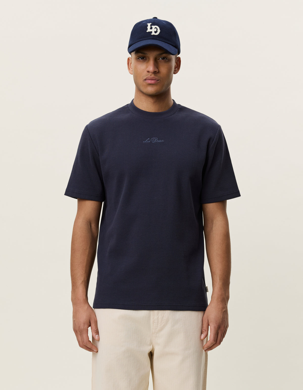 t-shirt tee signature waffle t-shirt india ink blue blå fri frakt stenungsund