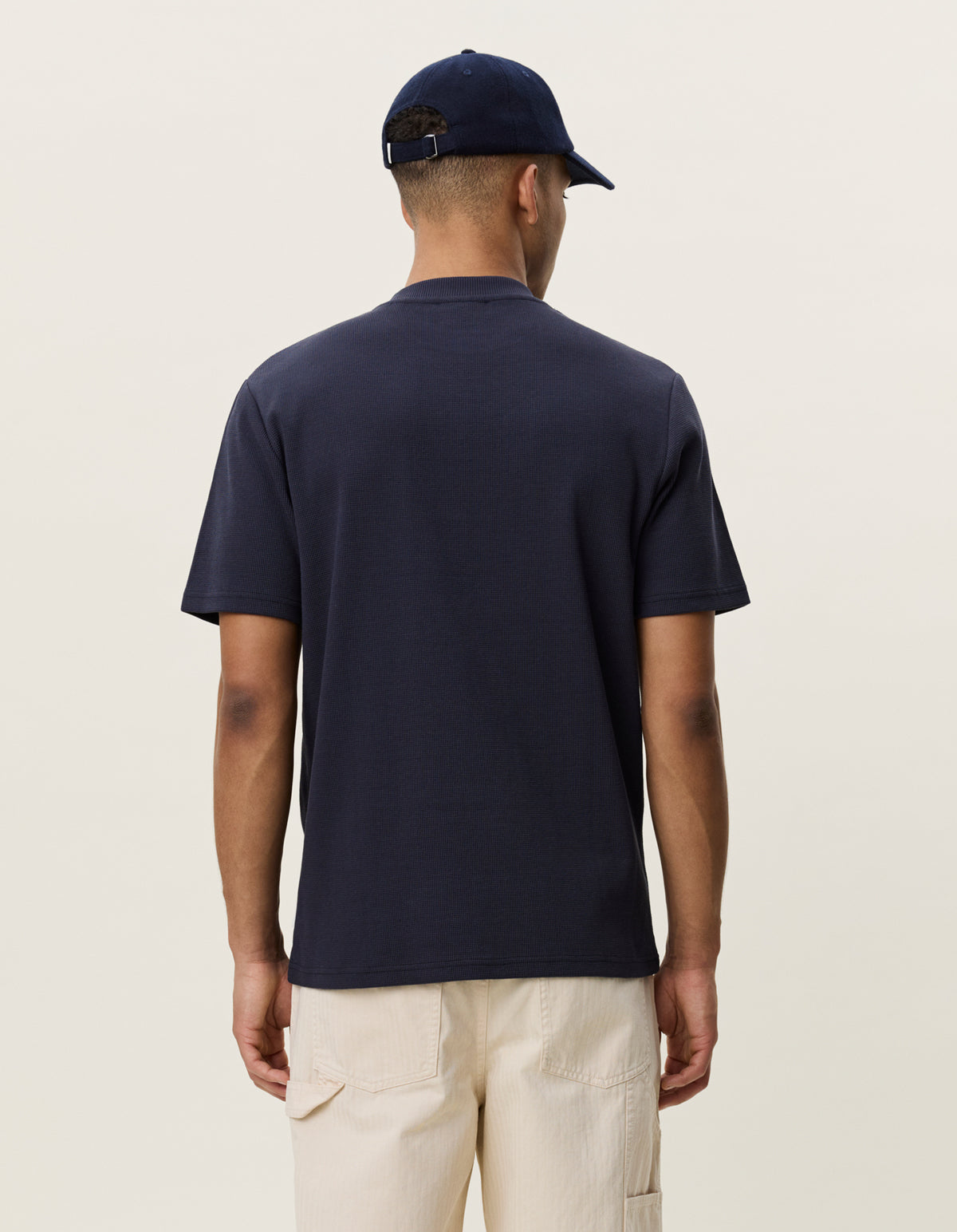 t-shirt tee signature waffle t-shirt india ink blue blå fri frakt stenungsund