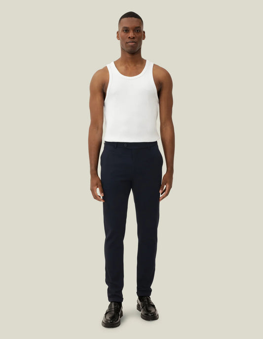 les deux como suit pants byxor stretch navy blå
