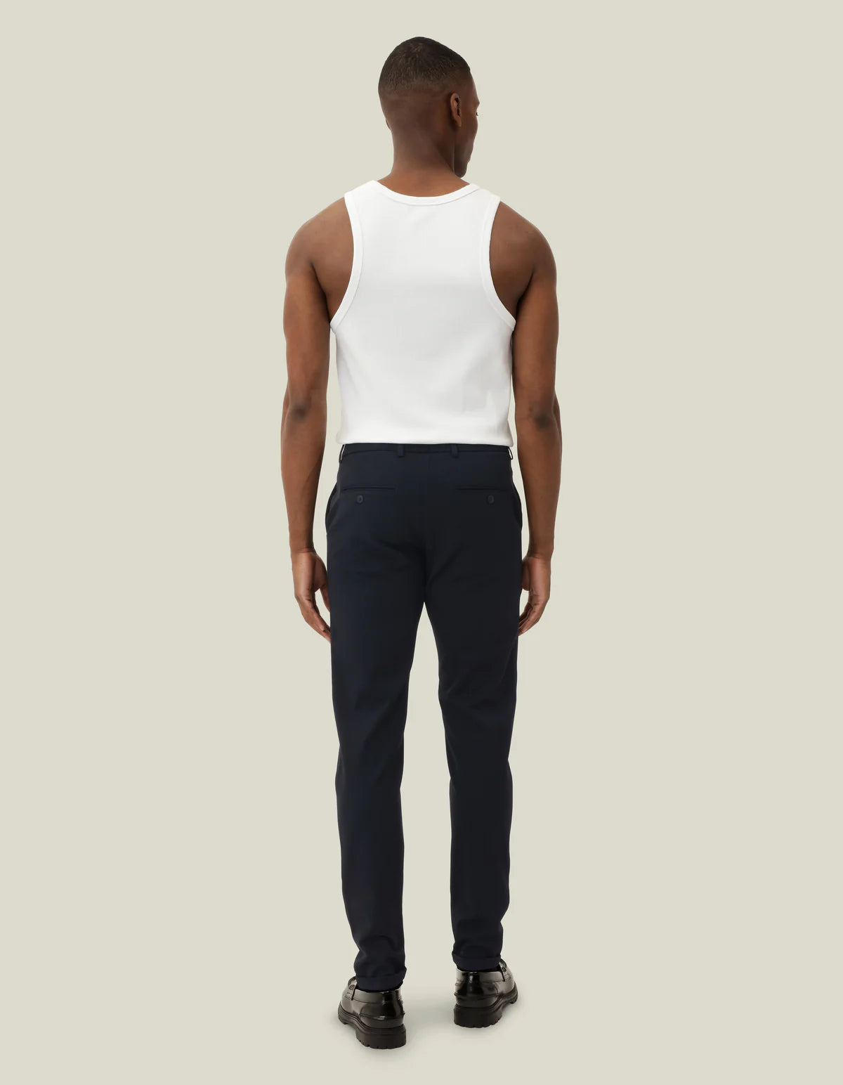 les deux como suit pants byxor stretch navy blå