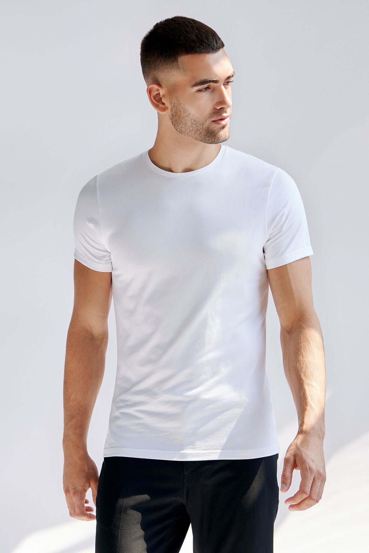t-shirt crew neck bread&boxers white vit tee rundhals