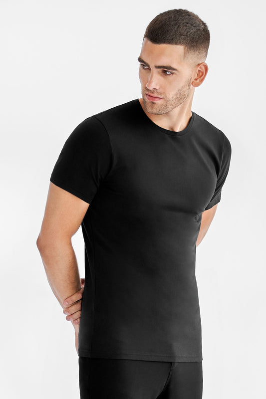 t-shirt crew neck bread&boxers black svart tee rundhals