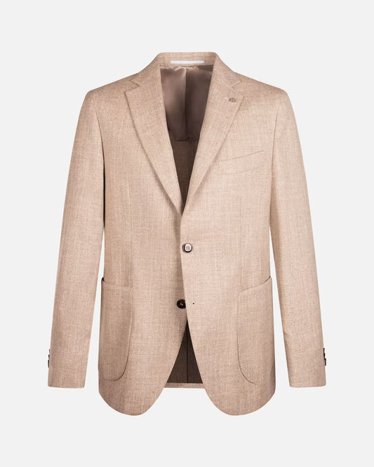 kavaj blazer cavaliere juan classic kostym suit beige sand linne