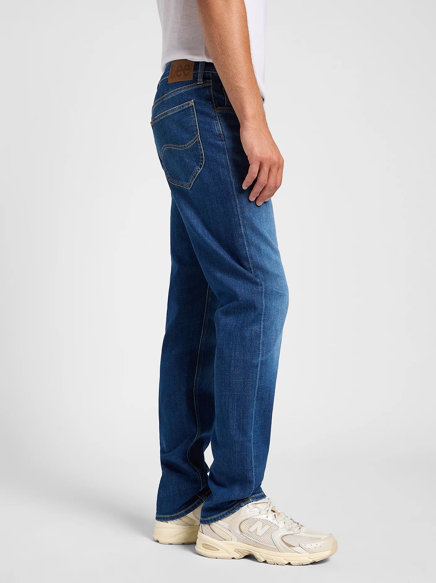 daren zip lee leejeans denim regular fit raka jeans mojo stretch bomull dragkedja