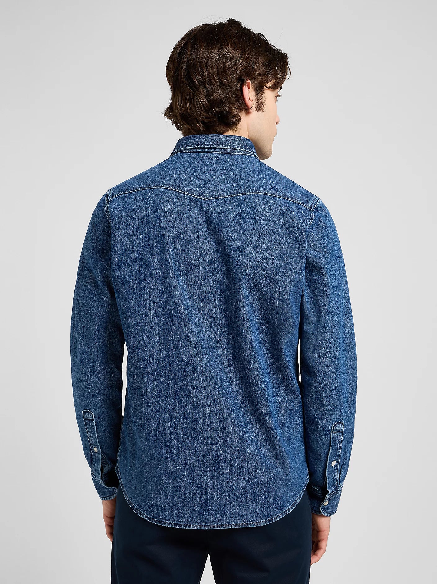 skjorta lee regular western shirt denim jeans skjorta roaring rapid leejeans bröstfickor denim shirt 