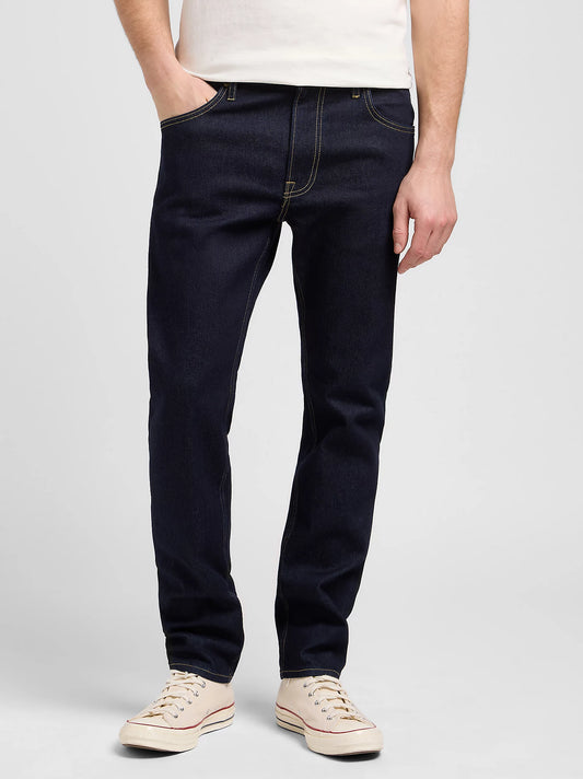 rider lee jeans leejeans slim fit rinse raine stretch bomull mörka jeans