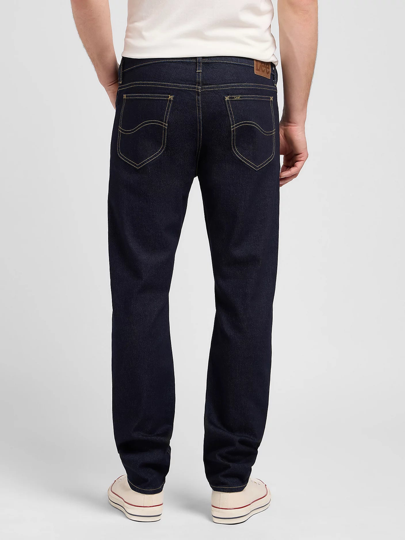 rider lee jeans leejeans slim fit rinse raine stretch bomull mörka jeans