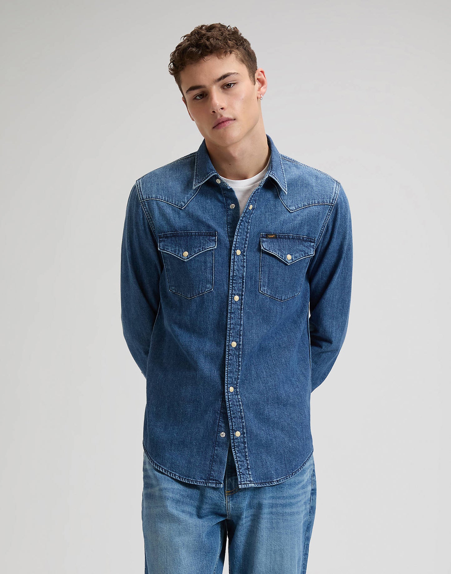 skjorta jeansskjorta regular western shirt brookside lee leejeans denim shirt