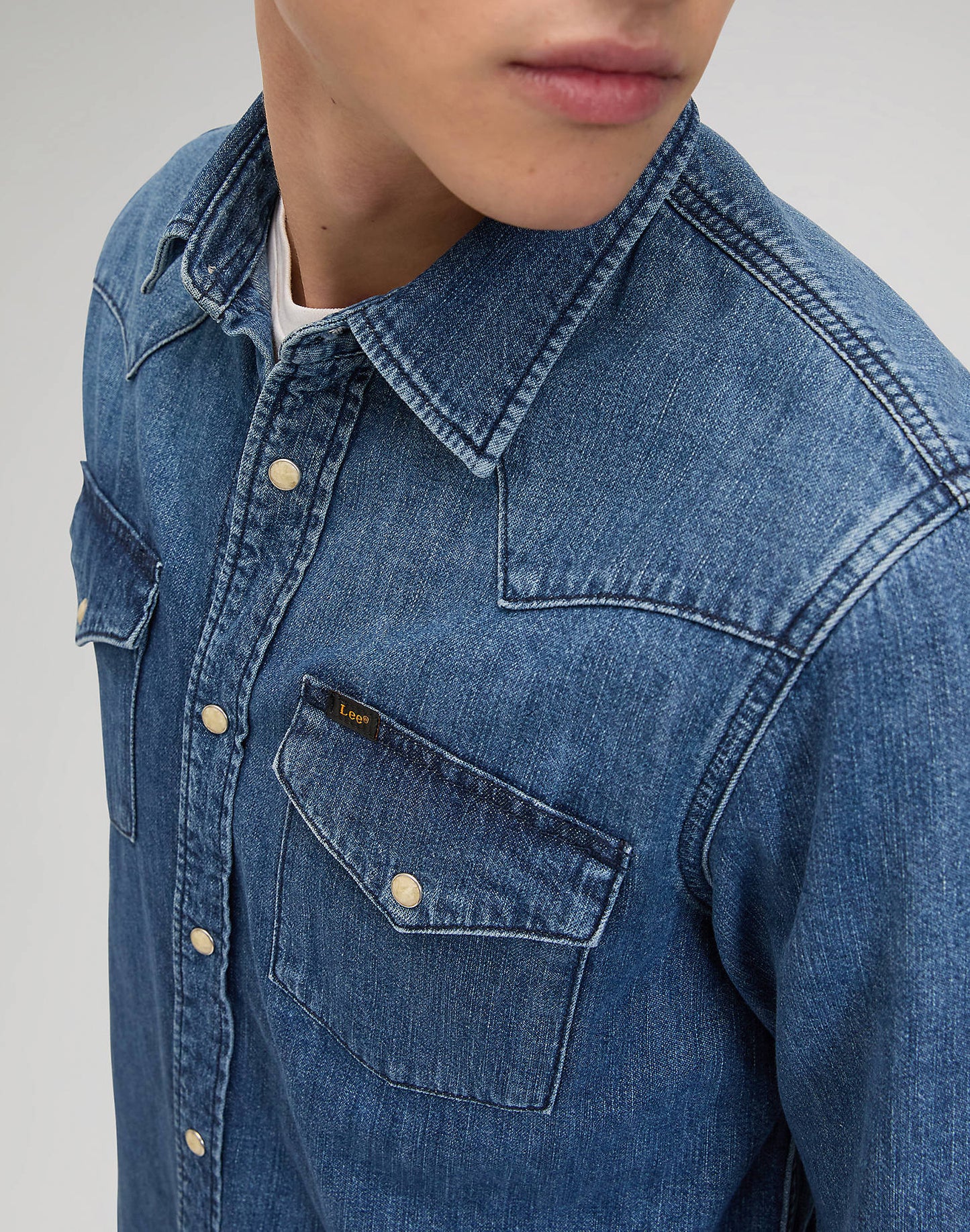 skjorta jeansskjorta regular western shirt brookside lee leejeans denim shirt