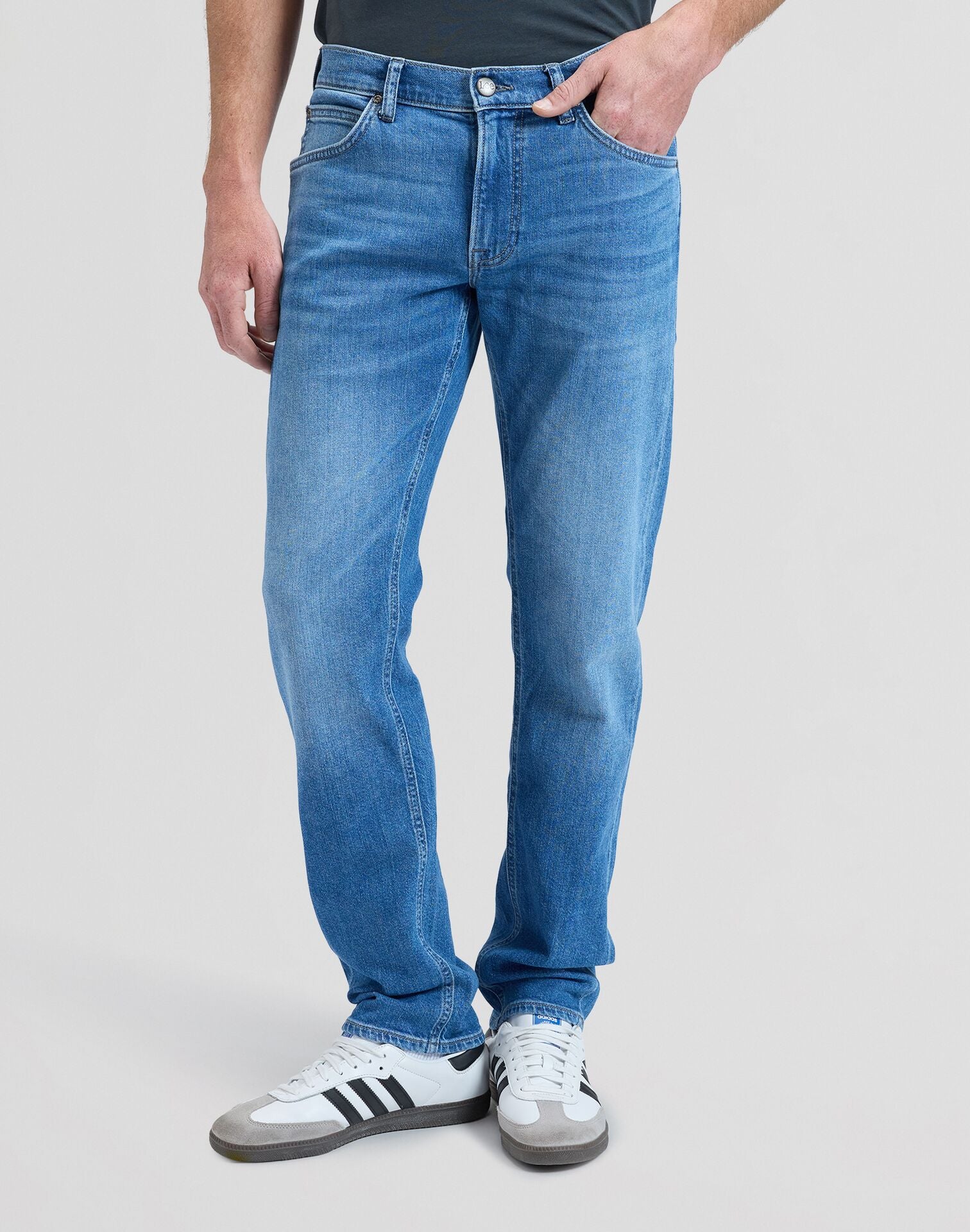 jeans lee daren leejeans skyfall regular fit raka jeans ljusaj eans stretch