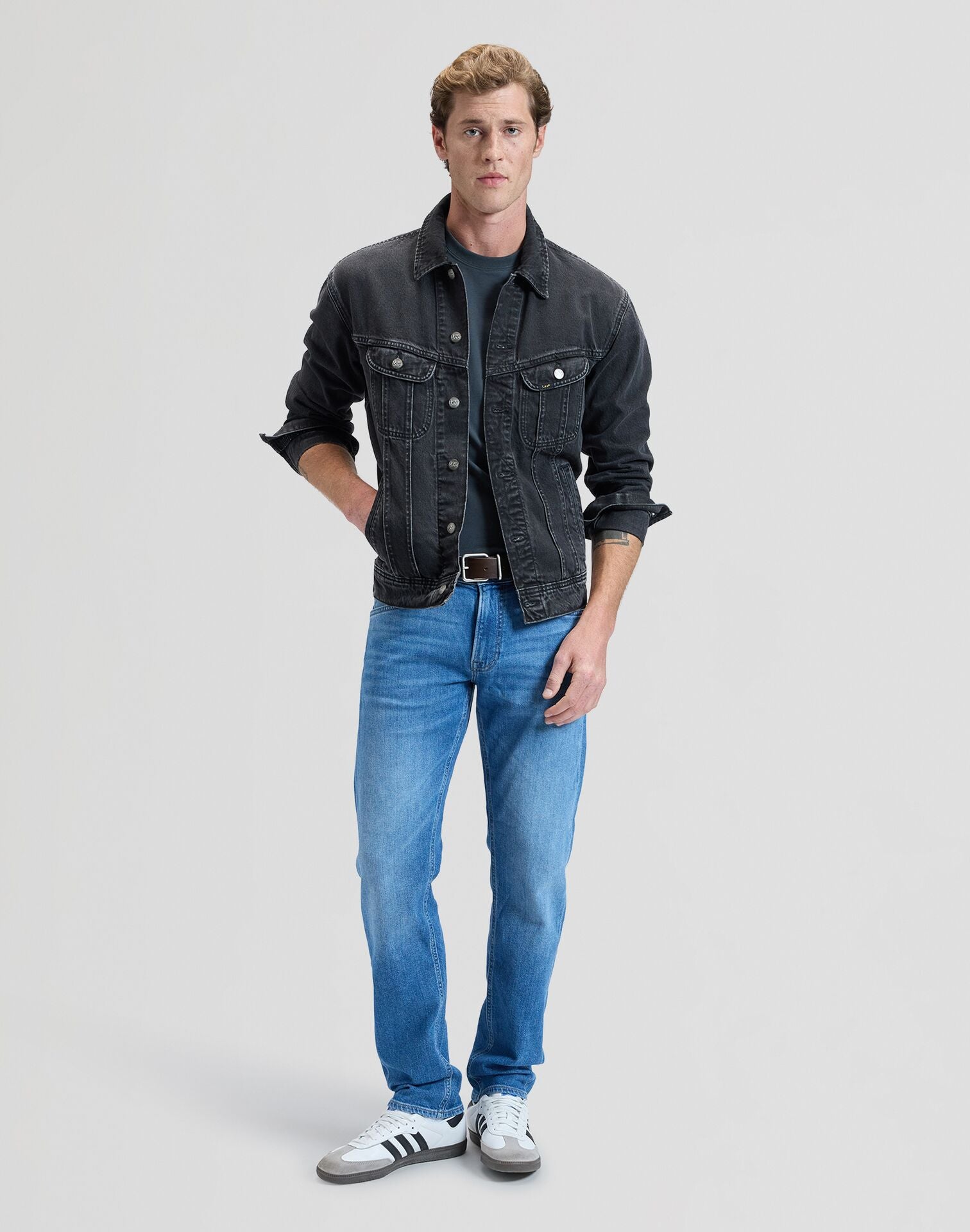jeans lee daren leejeans skyfall regular fit raka jeans ljusaj eans stretch