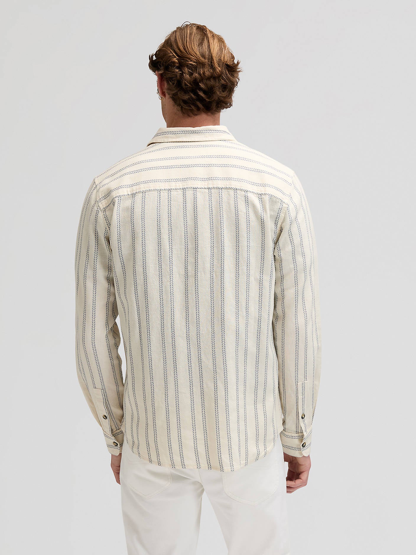 skjorta shirt lee leejeans regular leesure shirt dustier blue stripe randig white blue vit blå
