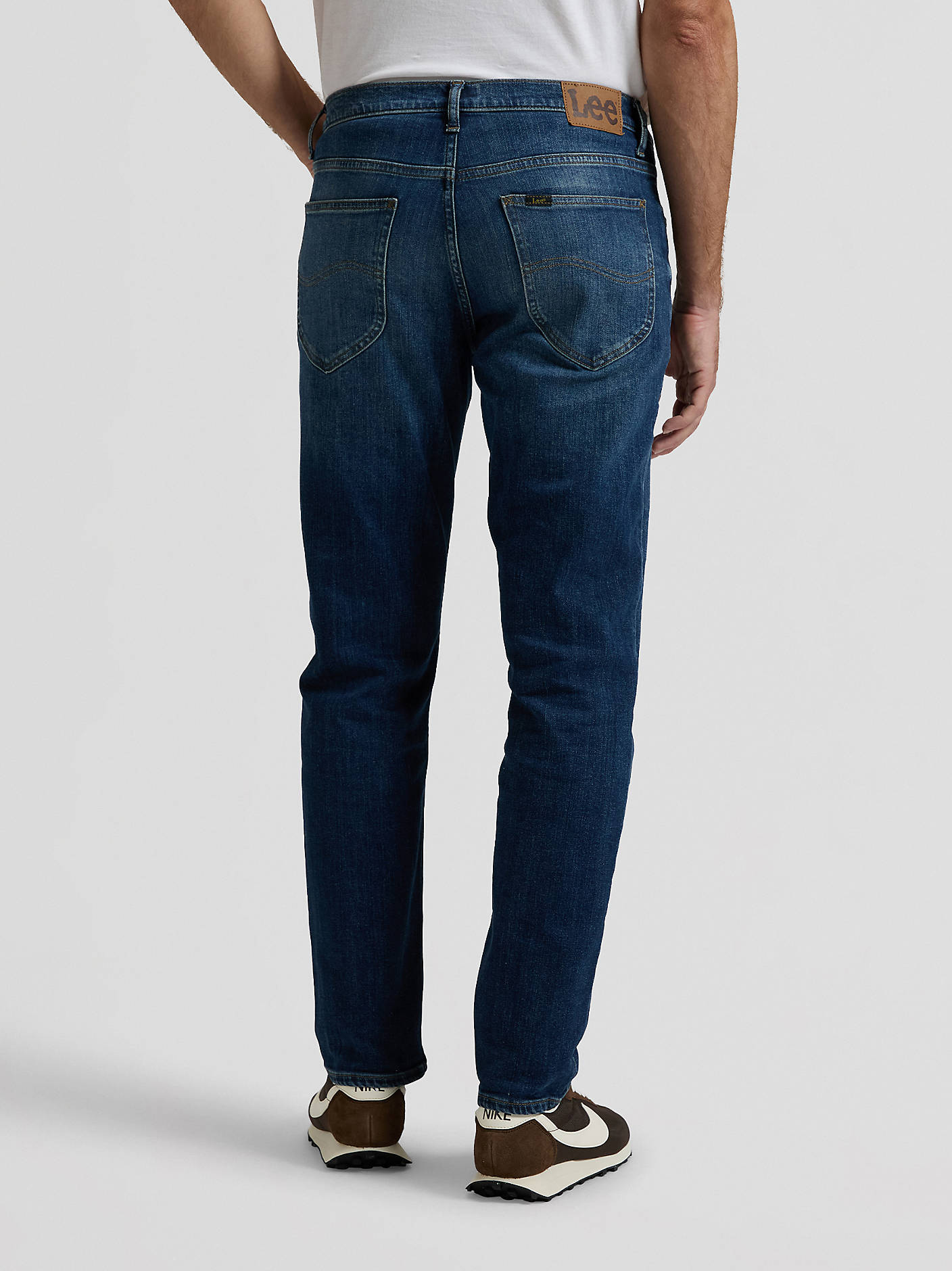 jeans lee leejeans denim jeans david rusty rivet regular tapered stretch