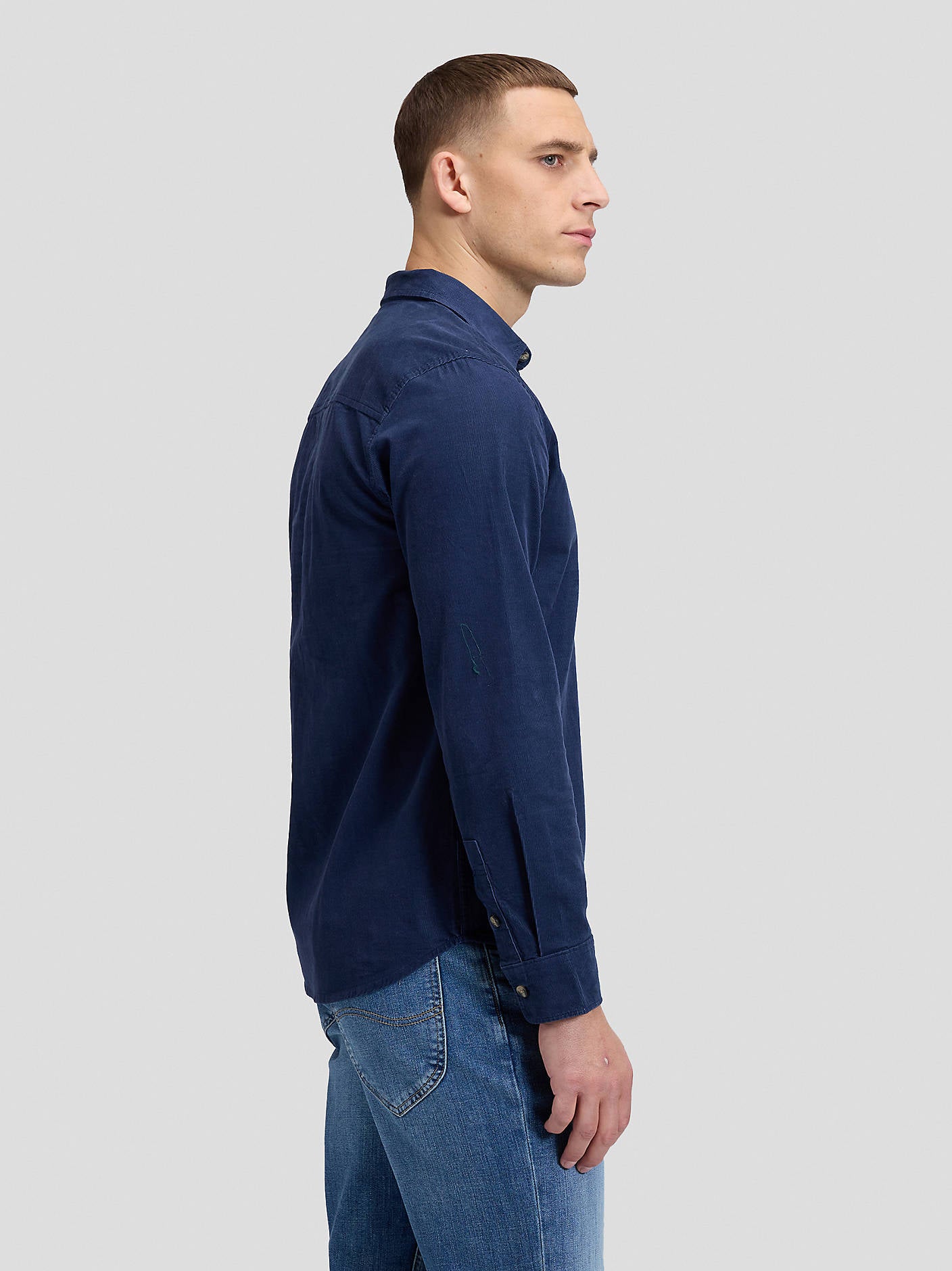 skjorta shirt lee leejeans leesure shirt dress blues manchester manchetsertyg regular fit  blue blå navy fri frakt stenungsund