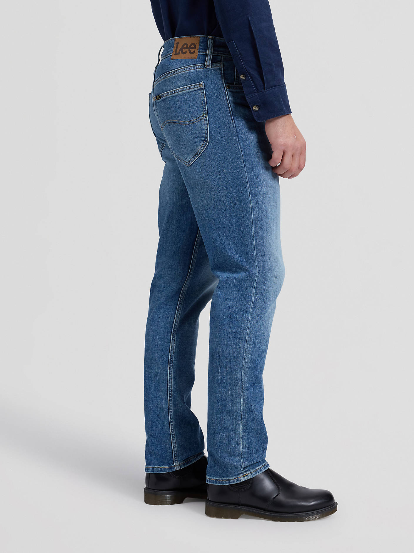 jeans lee leejeans david tapered regular lowland stretch denim fri frakt stenungsund