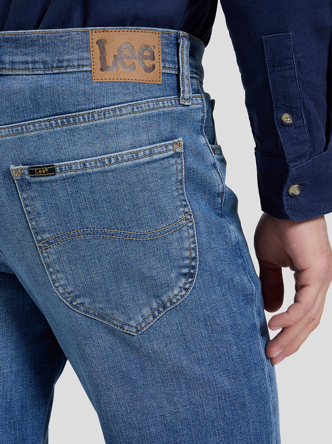 jeans lee leejeans david tapered regular lowland stretch denim fri frakt stenungsund