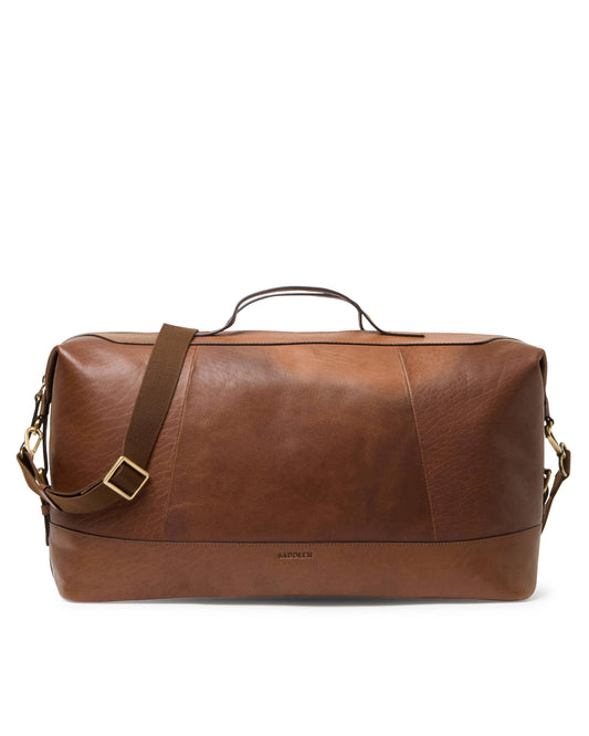 väska saddler indy weekendbag läder midbrown brun bag leather