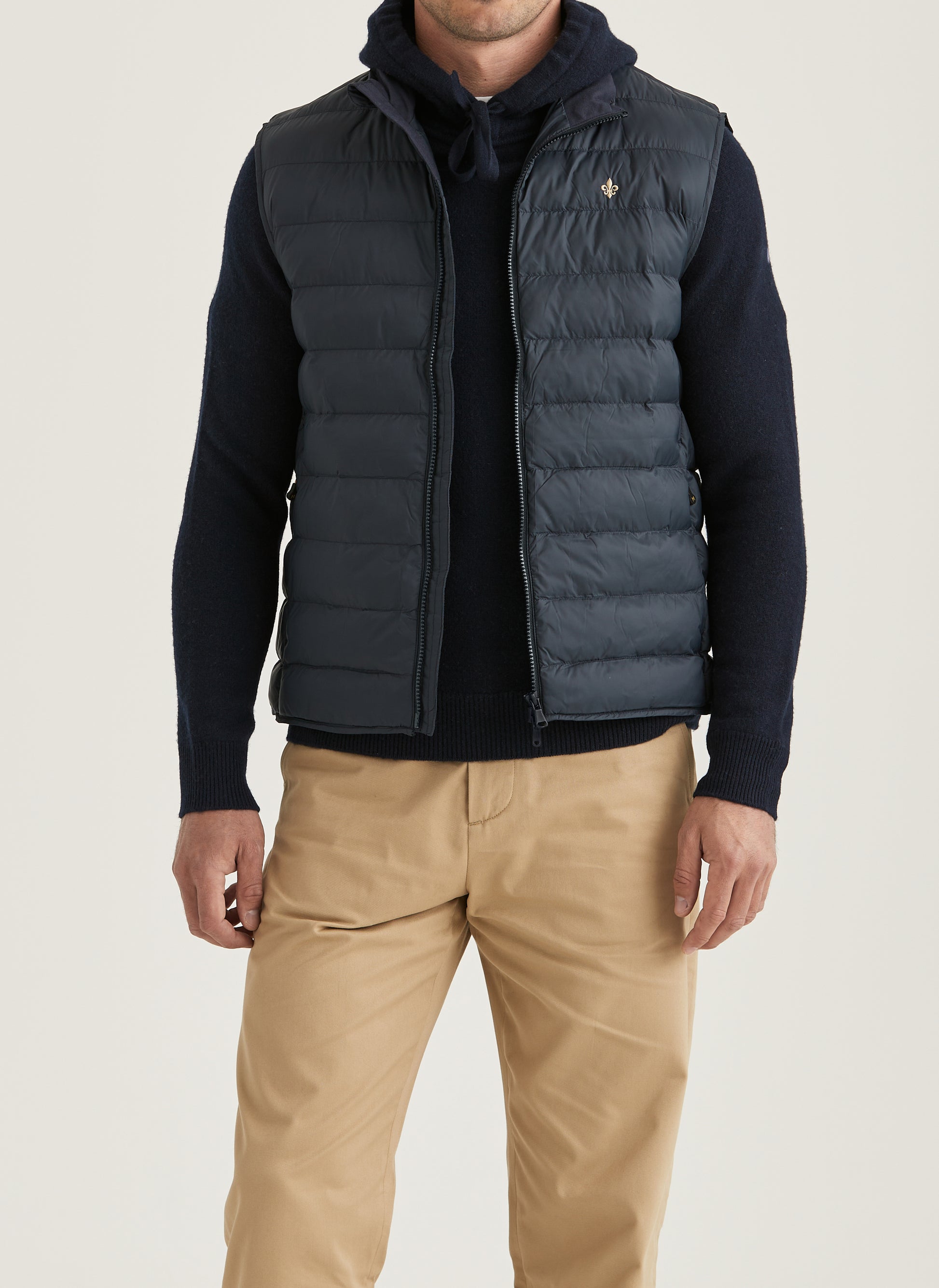 väst morris norfolk liner vest lättviktsväst  blue navy blå