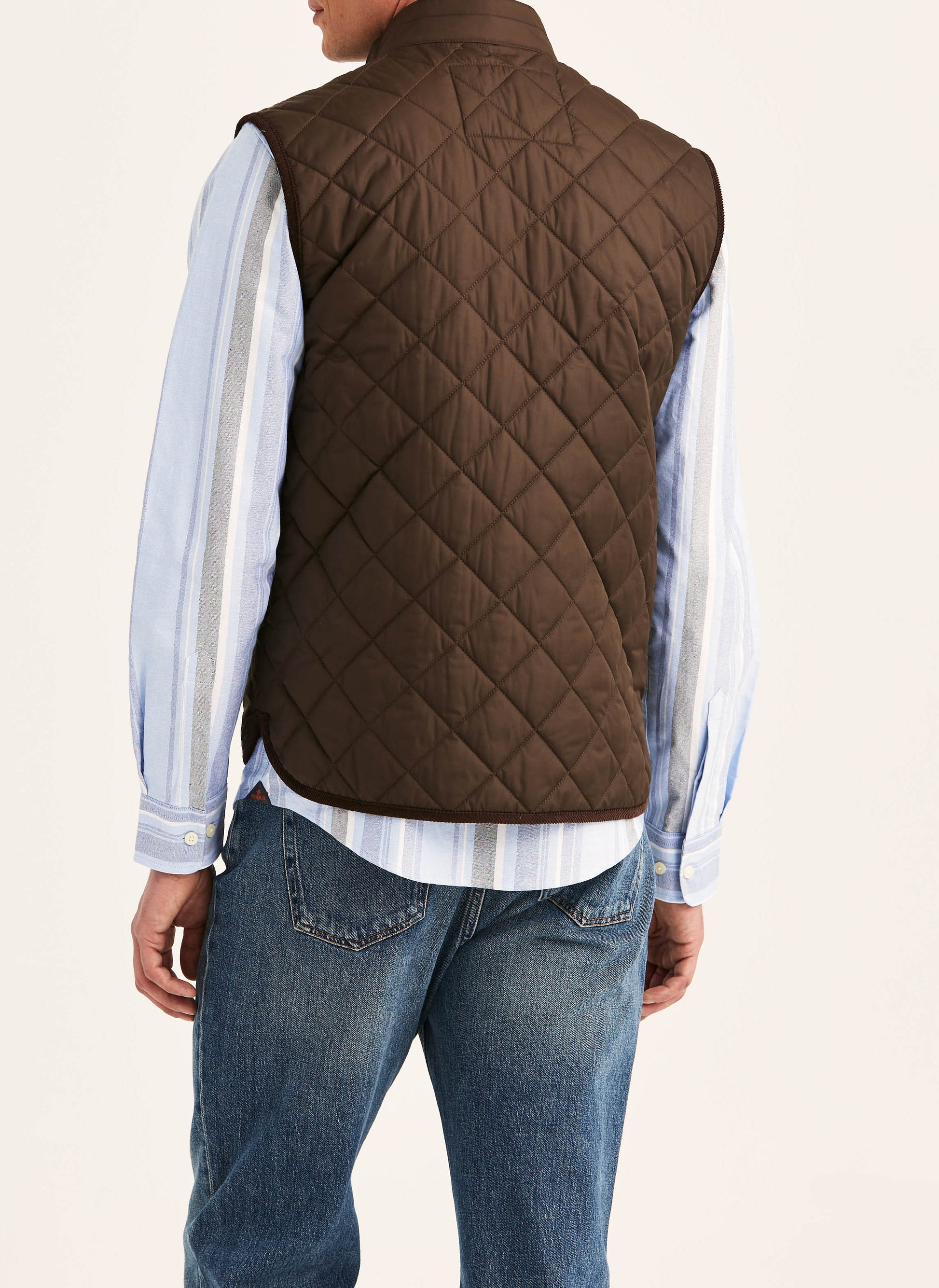 väst ted quilted vest morris khaki brown brun fri frakt stenungsund