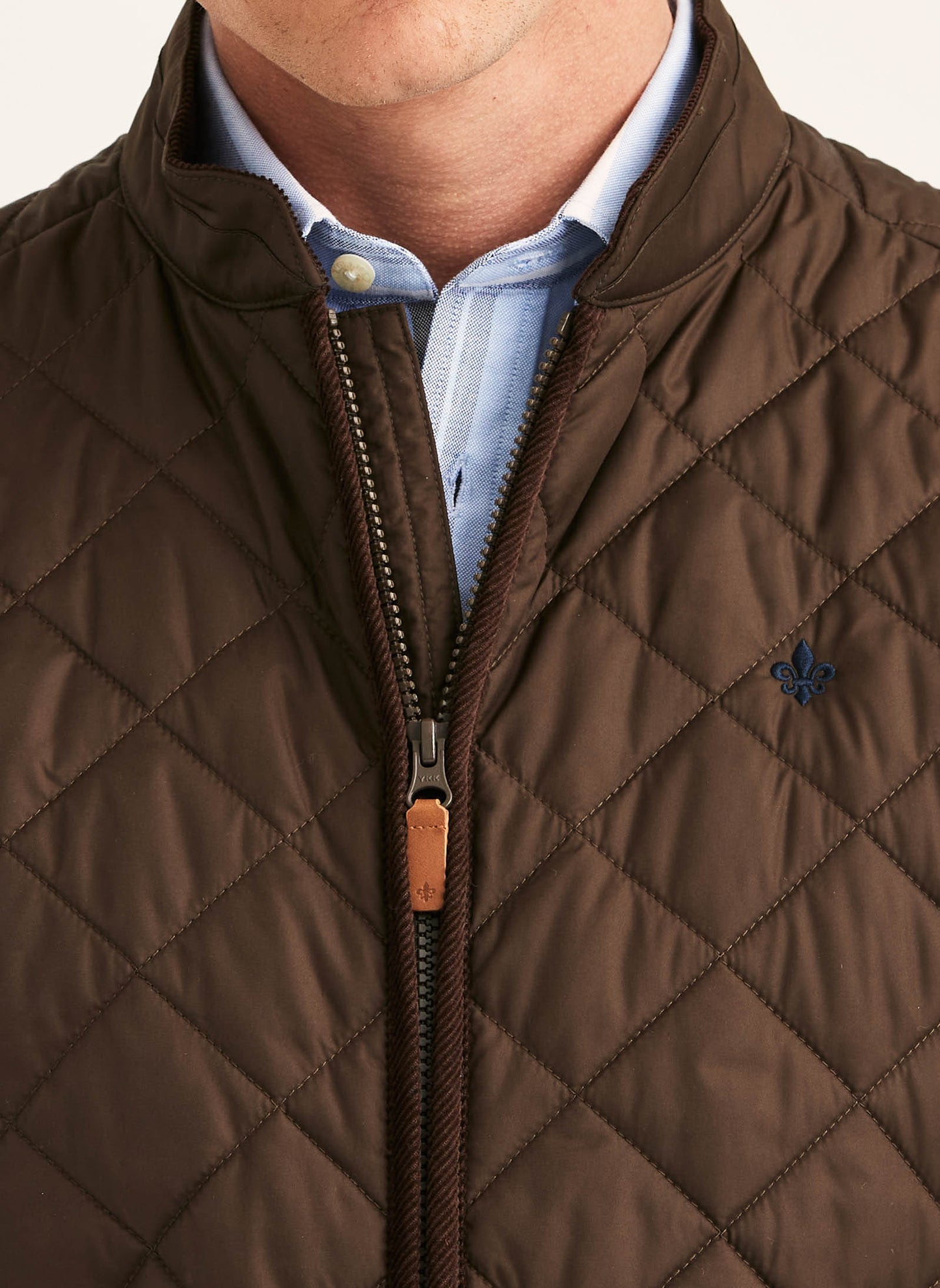 väst ted quilted vest morris khaki brown brun fri frakt stenungsund