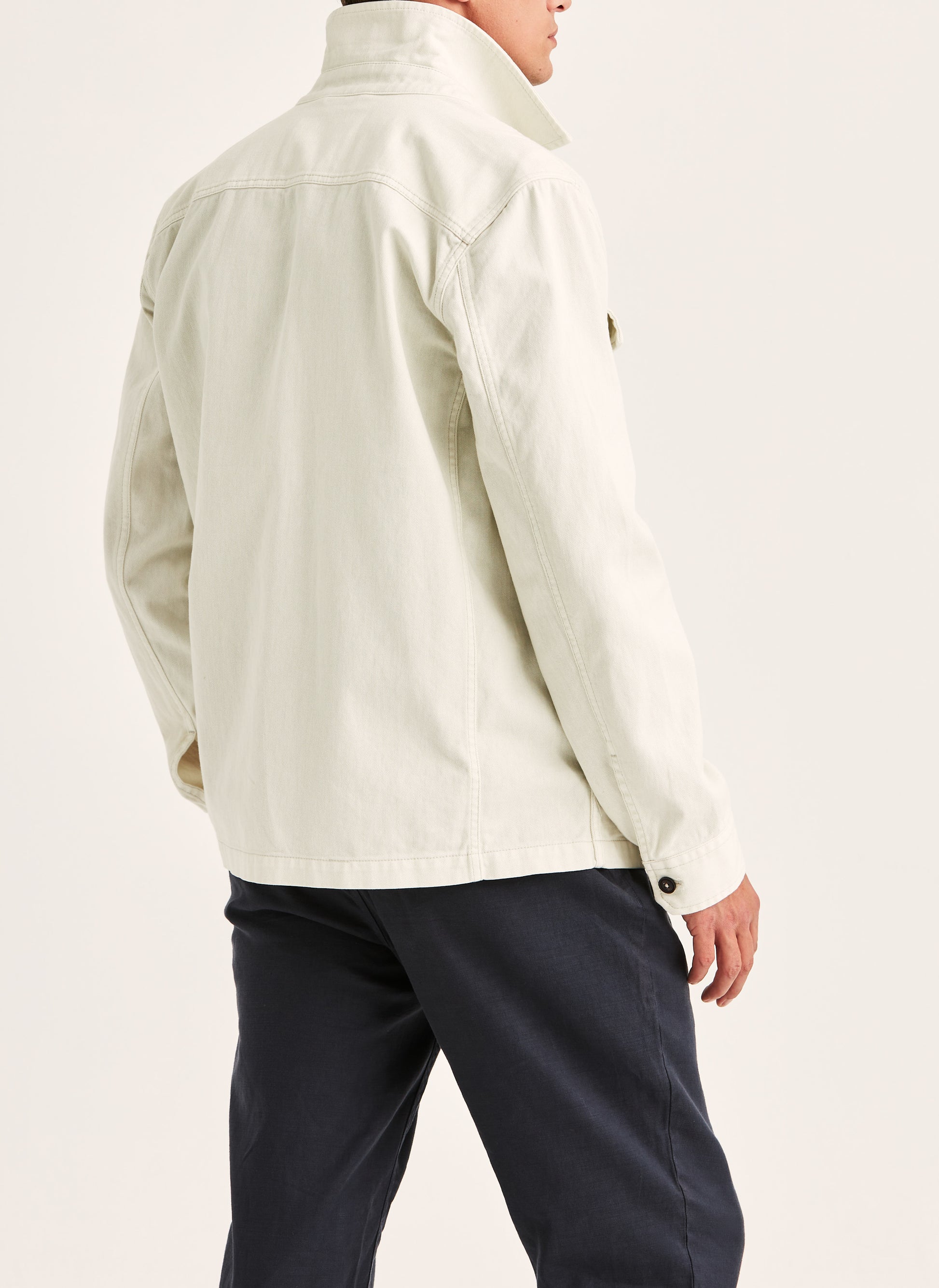 overshirt alain twill shirt jacket Morris jacka överskjorta offwhite vit beige